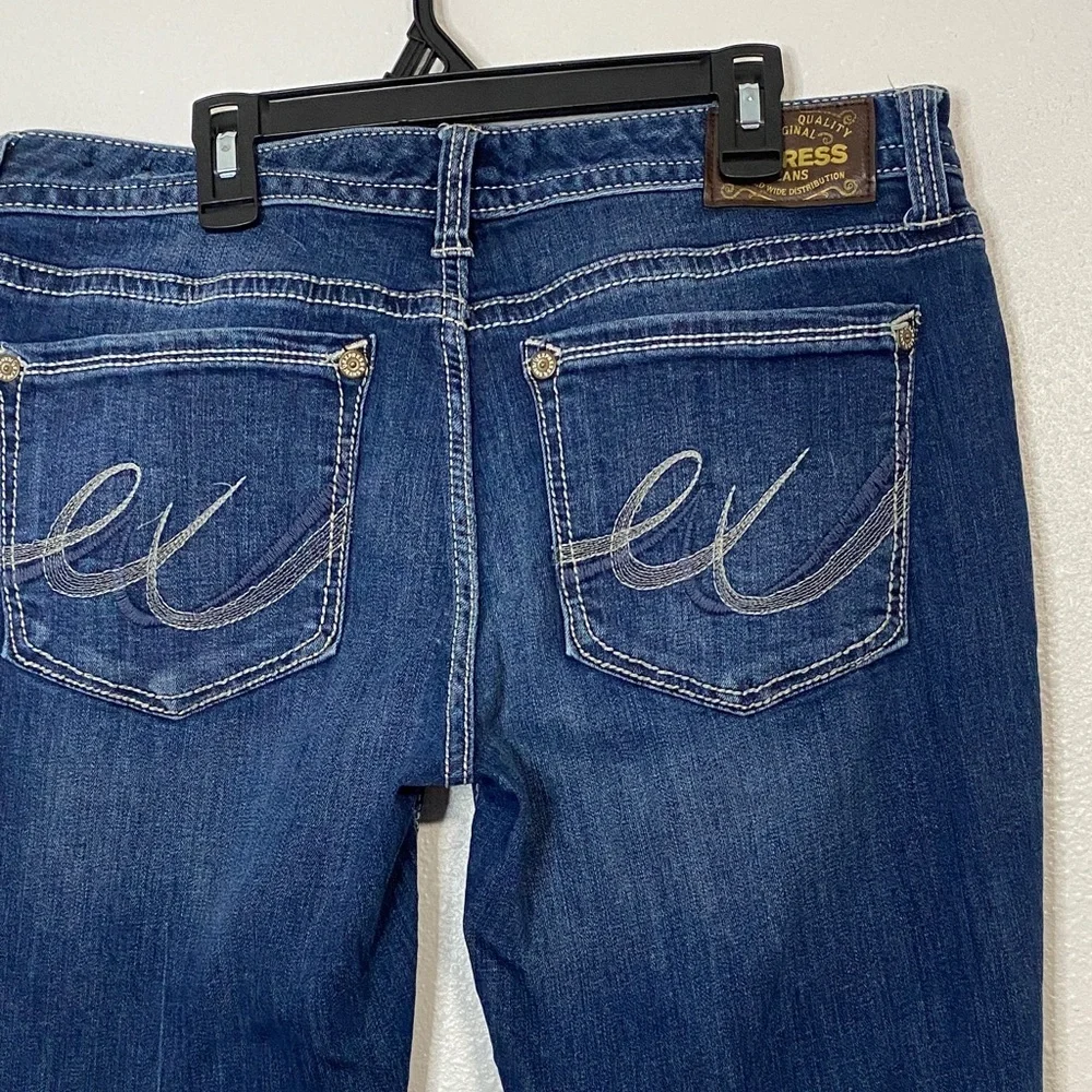 Express Women's Dark Blue Boot Cut Jeans - Picture 8 of 15